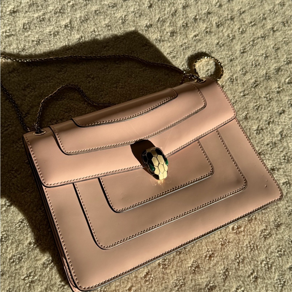 Elegant Pink Handbag with Chain Strap